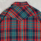 MEN'S VINTAGE 1990S CHECKED WESTERN SHIRT - LARGE