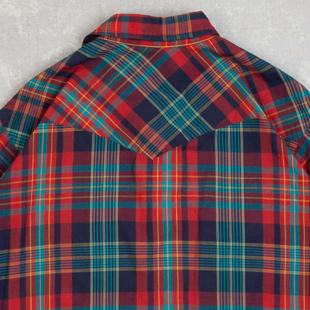 MEN'S VINTAGE 1990S CHECKED WESTERN SHIRT - LARGE