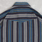 MEN'S VINTAGE 1990S STRIPED WESTERN SHIRT - LARGE