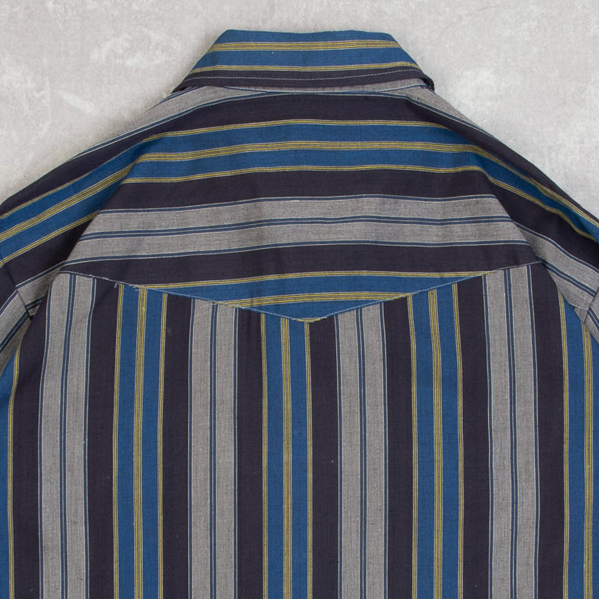 MEN'S VINTAGE 1990S STRIPED WESTERN SHIRT - LARGE