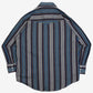 MEN'S VINTAGE 1990S STRIPED WESTERN SHIRT - LARGE