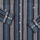 MEN'S VINTAGE 1990S STRIPED WESTERN SHIRT - LARGE