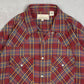 MEN'S VINTAGE 1990S CHECKED WESTERN SHIRT - X-LARGE