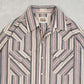 MEN'S VINTAGE 1990S STRIPED WESTERN SHIRT - LARGE