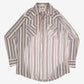 MEN'S VINTAGE 1990S STRIPED WESTERN SHIRT - LARGE