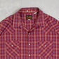 MEN'S VINTAGE 1990S CHECKED WESTERN SHIRT - XX-LARGE