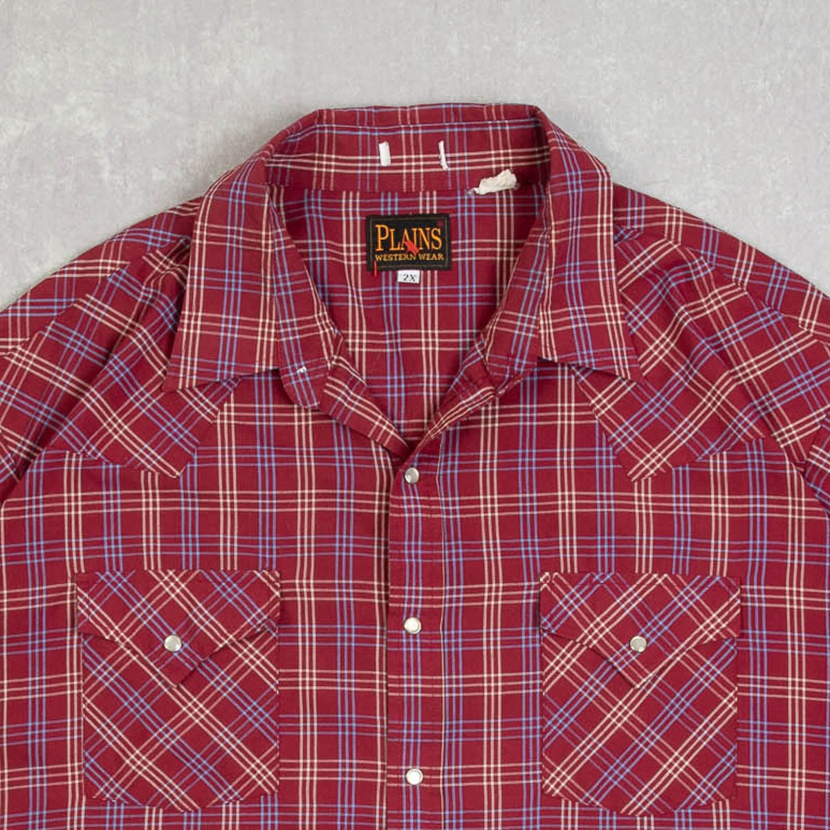 MEN'S VINTAGE 1990S CHECKED WESTERN SHIRT - XX-LARGE