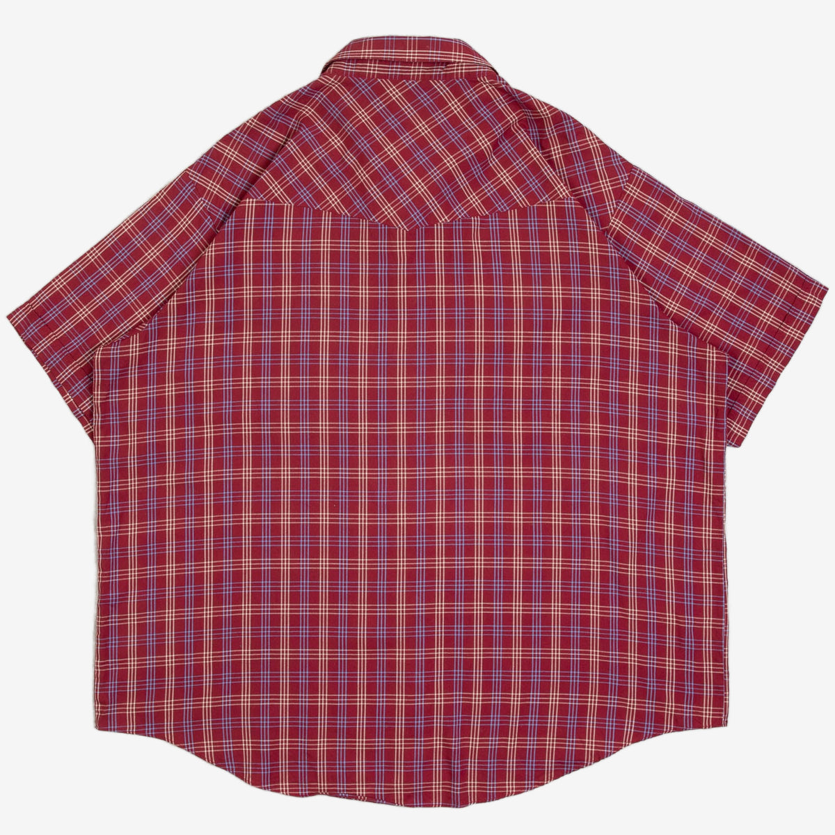 MEN'S VINTAGE 1990S CHECKED WESTERN SHIRT - XX-LARGE