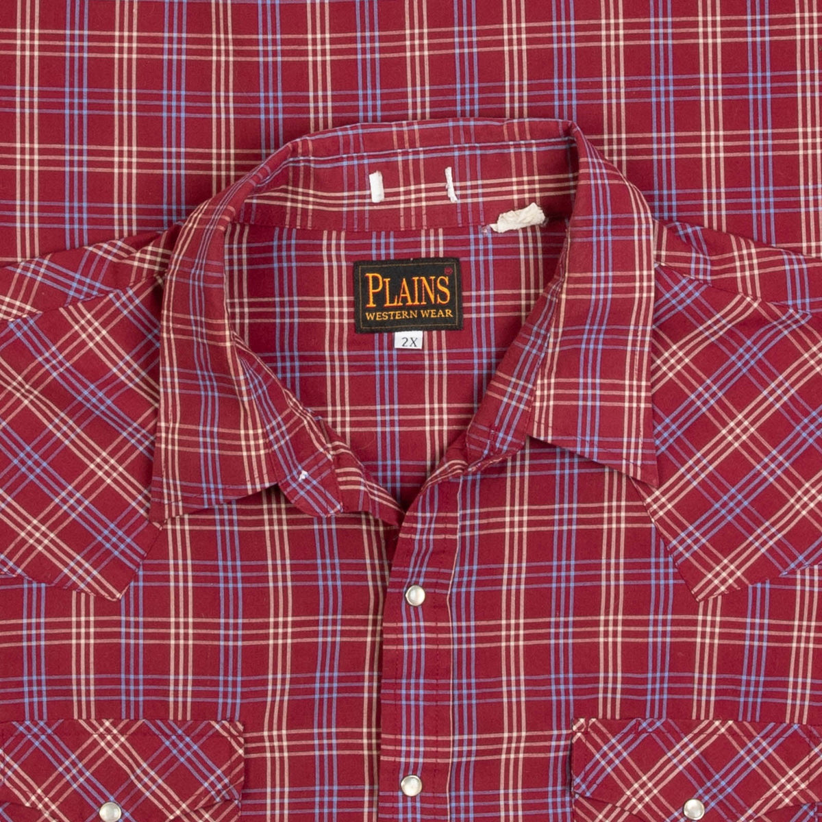 MEN'S VINTAGE 1990S CHECKED WESTERN SHIRT - XX-LARGE
