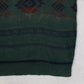 MEN'S VINTAGE 1990S PATTERNED KNITTED JUMPER - X-LARGE
