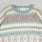WOMEN'S VINTAGE 1990S PATTERNED KNITTED JUMPER - LARGE