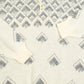 MEN'S VINTAGE 1990S PATTERNED KNITTED POLO JUMPER - LARGE