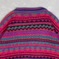 WOMEN'S VINTAGE 1980S STRIPED PATTERNED KNITTED JUMPER - LARGE