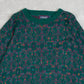 MEN'S VINTAGE 1980S STRUCTURED PATTERNED KNITTED JUMPER - LARGE