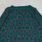 MEN'S VINTAGE 1980S STRUCTURED PATTERNED KNITTED JUMPER - LARGE