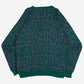 MEN'S VINTAGE 1980S STRUCTURED PATTERNED KNITTED JUMPER - LARGE