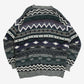 MEN'S VINTAGE 1990S PATTERNED KNITTED CARDIGAN - MEDIUM