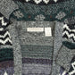 MEN'S VINTAGE 1990S PATTERNED KNITTED CARDIGAN - MEDIUM
