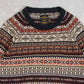 MEN'S VINTAGE PATTERNED KNITTED JUMPER - MEDIUM