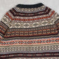 MEN'S VINTAGE PATTERNED KNITTED JUMPER - MEDIUM