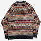 MEN'S VINTAGE PATTERNED KNITTED JUMPER - MEDIUM