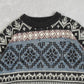 MEN'S VINTAGE 1990S PATTERNED KNITTED JUMPER - X-LARGE