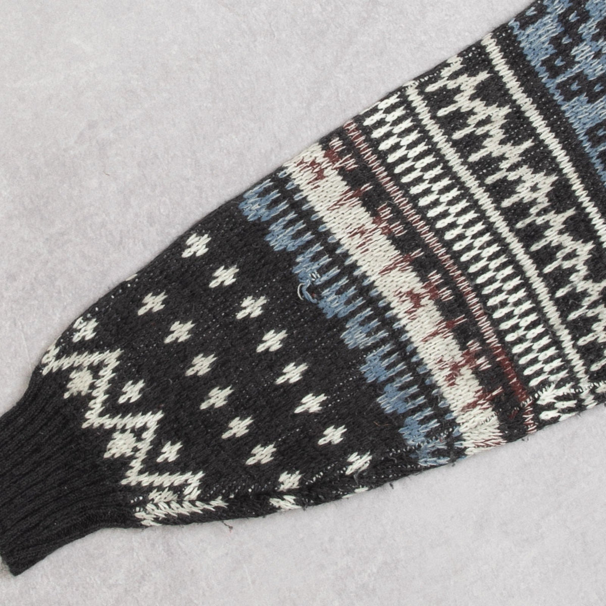 MEN'S VINTAGE 1990S PATTERNED KNITTED JUMPER - X-LARGE