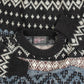 MEN'S VINTAGE 1990S PATTERNED KNITTED JUMPER - X-LARGE