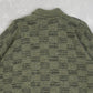 MEN'S VINTAGE 1980S PATTERNED KNITTED POLO JUMPER - X-LARGE