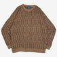 MEN'S VINTAGE 1990S STRUCTURED PATTERNED KNITTED JUMPER - XXX-LARGE