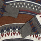 MEN'S VINTAGE 1990S PATTERNED KNITTED POLO JUMPER - LARGE