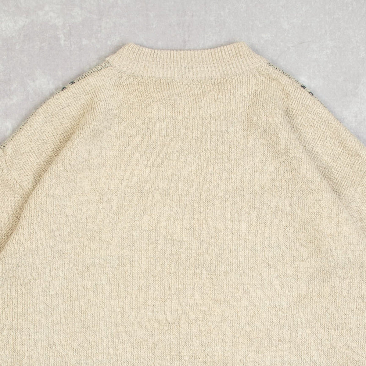 MEN'S VINTAGE 1990S PATTERNED KNITTED JUMPER - XX-LARGE