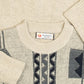 MEN'S VINTAGE 1990S PATTERNED KNITTED JUMPER - XX-LARGE
