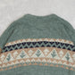 MEN'S VINTAGE 1990S PATTERNED KNITTED JUMPER - LARGE