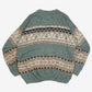 MEN'S VINTAGE 1990S PATTERNED KNITTED JUMPER - LARGE