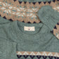 MEN'S VINTAGE 1990S PATTERNED KNITTED JUMPER - LARGE