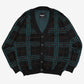 MEN'S VINTAGE CHECKED KNITTED CARDIGAN - SMALL