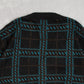 MEN'S VINTAGE CHECKED KNITTED CARDIGAN - SMALL