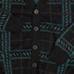 MEN'S VINTAGE CHECKED KNITTED CARDIGAN - SMALL