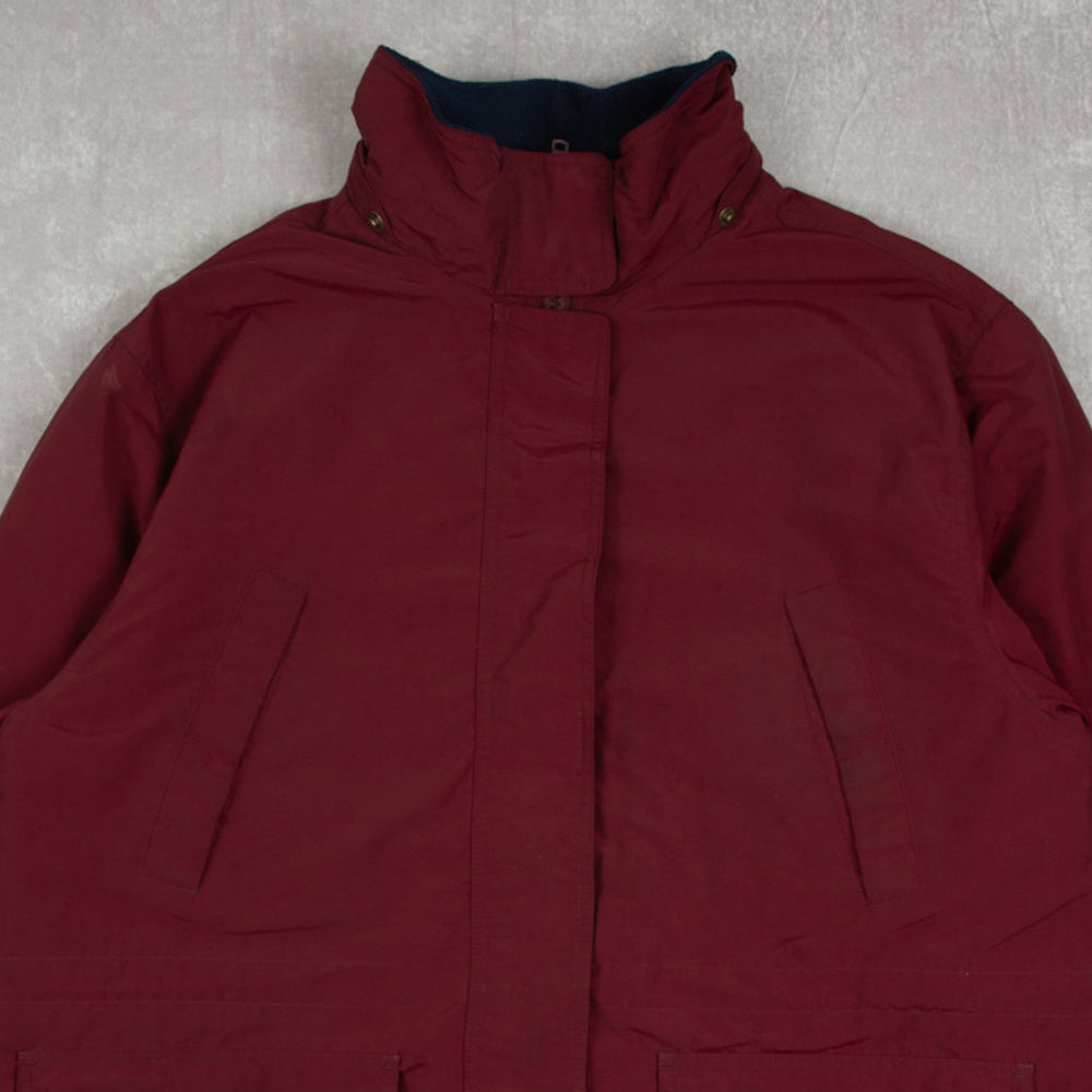 WOMEN'S VINTAGE FLEECE LINE FULL ZIP HOODED JACKET - LARGE