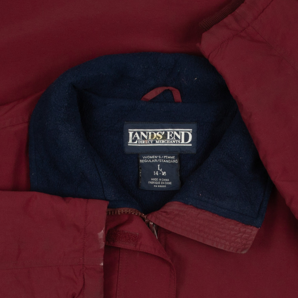WOMEN'S VINTAGE FLEECE LINE FULL ZIP HOODED JACKET - LARGE