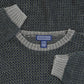 MEN'S VINTAGE 1990S TEXTURED KNITTED JUMPER - LARGE
