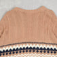 MEN'S VINTAGE 1990S STRUCTURED PATTERNED KNITTED JUMPER - LARGE