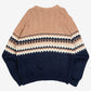 MEN'S VINTAGE 1990S STRUCTURED PATTERNED KNITTED JUMPER - LARGE