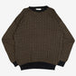MEN'S VINTAGE 1990S PATTERNED KNITTED JUMPER - X-LARGE