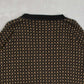 MEN'S VINTAGE 1990S PATTERNED KNITTED JUMPER - X-LARGE