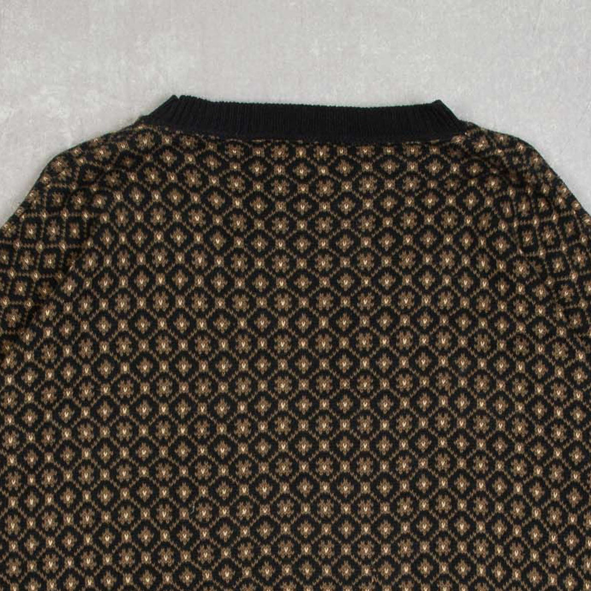 MEN'S VINTAGE 1990S PATTERNED KNITTED JUMPER - X-LARGE