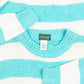 MEN'S VINTAGE 1990S IZOD STRIPED STRUCTURED KNITTED JUMPER - LARGE