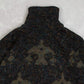 MEN'S VINTAGE 1980S LEATHER PATCH QUARTER ZIP KNITTED JUMPER - LARGE