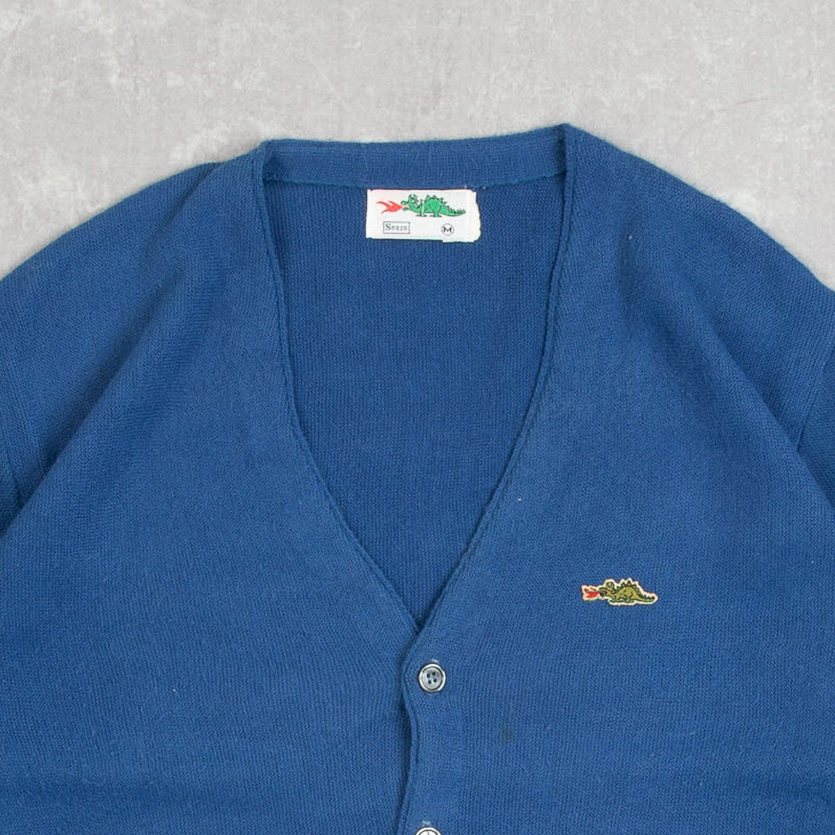MEN'S VINTAGE 1980S SEARS KNITTED CARDIGAN - MEDIUM